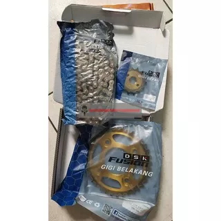 Gir Gear Set Chain Kit Rantai Komplit Supra Fit New Supra X 125 Karisma Kirana Legenda Revo Lama KTL