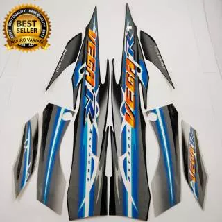 Striping Yamaha Vega r new 2007 2008 hitam silver list body standar