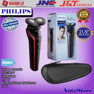 Alat Cukur Kumis Dan Jenggot PHILIPS Shaver Aqua Touch S777 + Pouch Paket Philip Perawatan Pria BL3