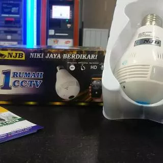 Camera cctv merk NJB model bola lampu, tinggal pasang saja