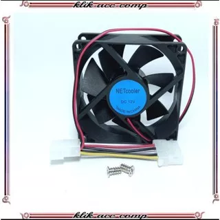 Fan case 8cm Hitam NET COOLER / Fan casing cpu / Fan PC / Kipas CPU / cooler pc