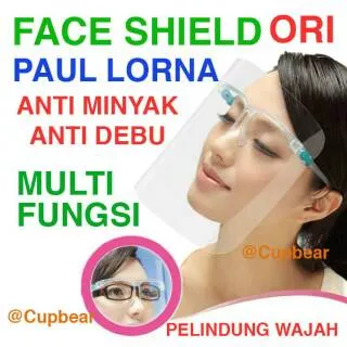 [ORI] FACE SHIELD Jokowi /Pelindung Wajah Nagita/ Kacamata Masak Paul Lorna