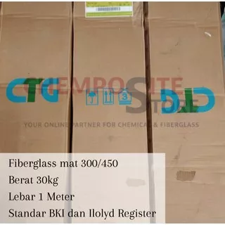 fiberglass mat / serat fiber / kain fiber halus / fiber mat type 200/300/450 roll 30kg