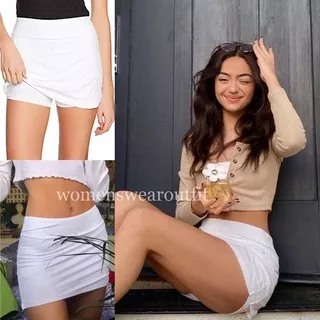 [READY!!] New TREND y2k Outfit Tennis Skirt Basic Mini Skirt Plain Rok Mini Straight aesthetic