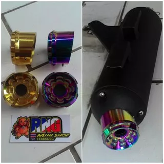 corong knalpot Flower gold/rainbow