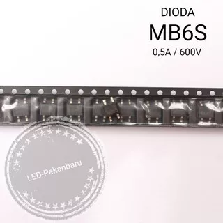 10pcs DIODA MB6S 0.5A 600V BRIDGE 0.5 A 600 V SMD SOP-4 PENYEARAH
