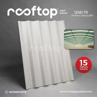 Atap uPVC Rooftop I Series I-Series 6 Meter Rumah Gedung Ruko Alderon Rooftuff Halodeck Solartuff  Semi Transparant 6 Meter