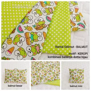 Balmut -Bantal Selimut- Besar Motif Keroppi ( Bantal Selimut Dewasa ) size 35x50cm