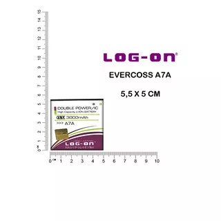 LOG ON BATERAI EVERCOSS A7A BATRE DOUBLE POWER DOUBLE IC BATTERY