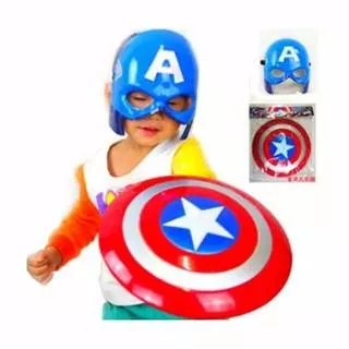 Mainan Tameng perisai dan topeng captain amerika avengers edukatif anak