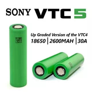 Authentic Battery SONY VTC5 2600Mah 30A 3.7V 18650 batere baterai Vape Vapor VTC 5 2600 mah
