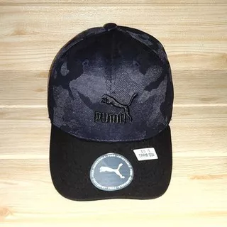 topi puma army hitam import logo bordir puma