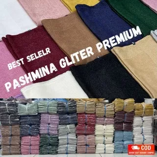 Kerudung pengantin pashmina rajut gliter premium/pashmina rajut gliter