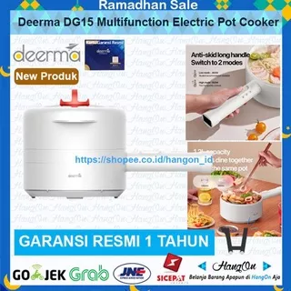 Deerma DG15 Multifunction Electric Pot Electric Cooker Panci Elektrik Frying Pan Alat Masak Kukus Steam Serbaguna