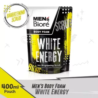 Men's Biore Sabun Mandi Cair Untuk Pria White Energy Eksfoliasi Refill 400 ml - Sabun Cair Body Wash