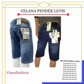 CELANA JEANS PENDEK PRIA LEVIS DEWASA REMAJA SIZE 27_38pendek pria/tidak mudah luntur a