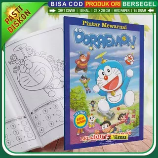 Buku Anak Doraemon Pintar Mewarnai & Belajar pengurangan