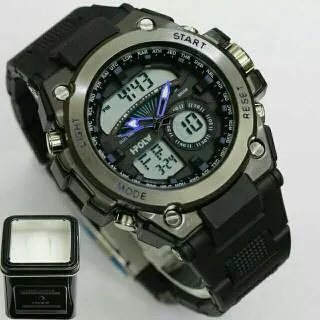 Terbaru!! Jam tangan pria cowok HPolw Original double time digital murah model digitec LeGrande