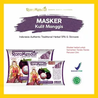 (40 Gram) LULUR MASKER KULIT MANGGIS RORO MENDUT - MENCEGAH KERIPUT, MEMBUAT KULIT KENYAL & PUTIH