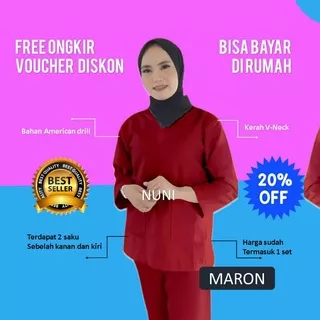 Baju perawat | Baju jaga perawat | Seragam oka perawat | Baju perawat lengan panjang| Baju medis