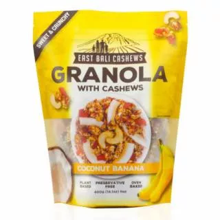 East Bali Cashews Granola Coconut Banana 400 gr