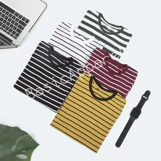 KAOS SALUR BELANG BELANG PREMIUM QUALITY BEST SELLER // KAOS STRIP GARIS GARIS V-14 !!