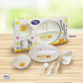 Baby Safe Multi - Function Children`s Tableware Set FS602 / Baby Safe Feeding Set 6pcs