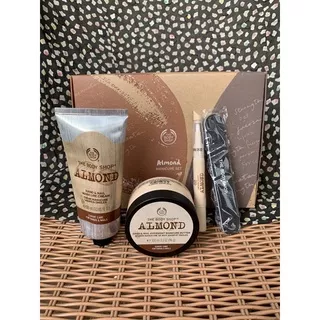 The Body Shop Original Almond Hand Nail Manicure Gift Set Cream, Butter 100ml Oil 1.8 Kikir Kuku