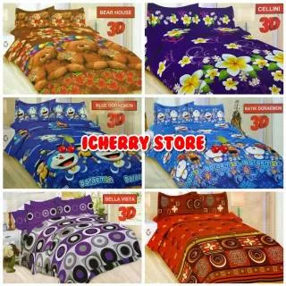 Sprei Bonita 120, 160, 180 - Bear House, Blue Doraemon, Bella Vista, Cellini, Galaxy, Batik Doraemon