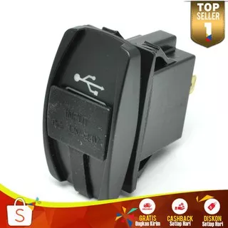 USB Charger Motor 2 Port DC 12-24V Motorcycle Charger Alat Pengisi Baterai HP di Kendaraan Bermotor