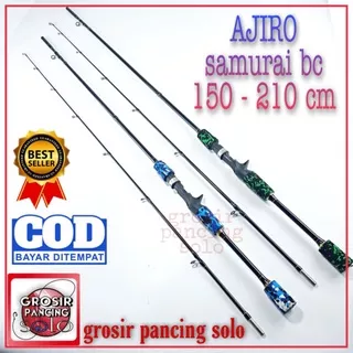 joran bc bait casting ajiro samurai fiber solid 150 165 180 198 210 cm ul ultralight spinning