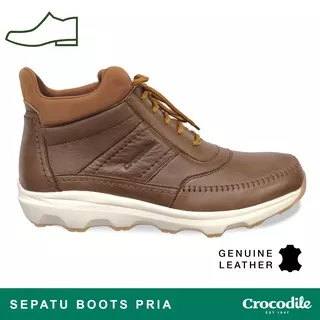 Crocodile CR-2024-4 Sepatu Boots Kulit Pria Men Shoes Original - Tan