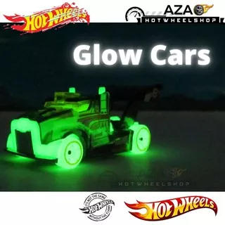 BEST SELLER | Diecast Hot Wheels Glow in the Dark Hotwheels bisa menyala dalam gelap fluorescene glow mobil mobilan Mainan Anak Lindster Prototype HW Warp Speeder Cloak and Dagger Duck N Roll Hi Roller