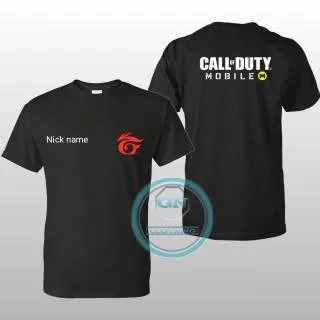 Kaos T-shirt Garena Call of Duty mobile free nickname