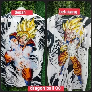 KAOS DRAGON BALL SERIES DB 08-09 FULL PRINT DEPAN BELAKANG, KAOS FULLPRINT BOLAK BALIK BANGKOK, KAOS DISTRO Anime dragon ball vegeta print depan belakang, full print sedia ukuran jumbo big size over size kaos anime jepang, japan fullprint XL XXL XXXL