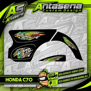 Striping C70 Racing Herex Stiker Motor Variasi Honda C70/Ulung/Olong Sticker Decal Custom 8