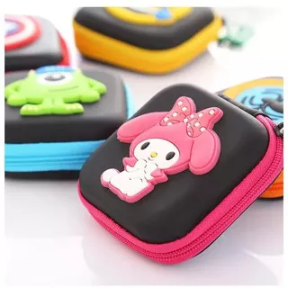 T0011 Dompet Earphone Motif Karakter Dompet Lucu Accesories Handphone Tempat Koin Karakter Unik Kekinian