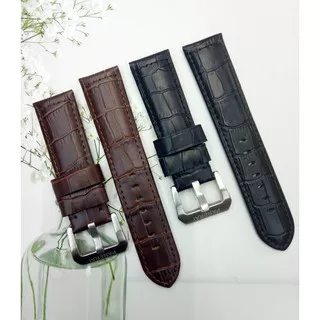 Tali Kulit Jam Tangan Luminor Panerai Leather Croco Series Original Ukuran 24mm Black, Brown