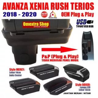 Armrest Rush Terios 2018 USB- Armrest Box Avanza Xenia 2018 2019 USB - Armrest All New Rush Terios