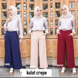 KULOT CREPE// KULOT TRANDY// PAKAIAN SANTAI// KULOT KAIN IMPORT// KULOT// crepe// kulot indonesia