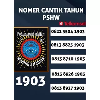 NOMER CANTIK TELKOMSEL SERI TAHUN PSHW 1903/SIMPATI SERI TAHUN 1903/SERI TAHUN PSHW