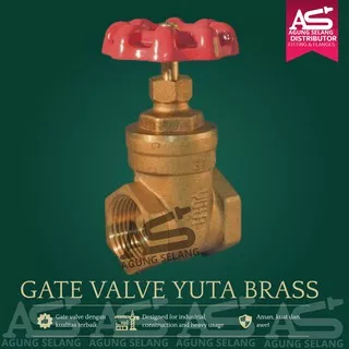 Gate Valve YUTA 2 Kuningan Original Gate Valep 2 inch Drat Brass