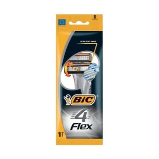 Pisau Cukur BIC Flex 4 Mata Pisau Kemasan Pouch Ultra soft shave