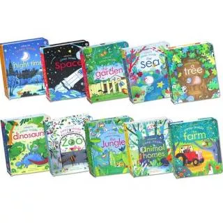 Usborne Peep Inside ZOO SEA JUNGLE GARDEN FARM DINO TREE NIGHT A Lift-the-Flap Board Book