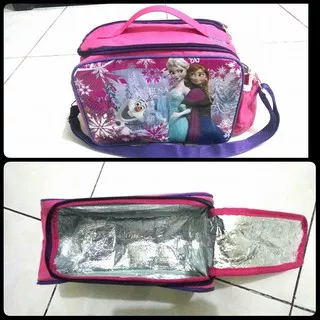 Grosir Lunch Bag Murah Karakter Anak / Tas Bekal Frozen Pink Elsa