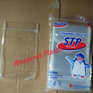 Plastik PP Klip Standing Pouch Seal Lebar Ukuran 12 Cm x 20 Cm