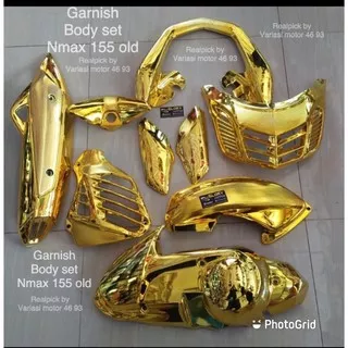 garnish cover body yamaha nmax 155 old full set crome dan gold