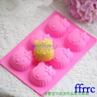 Cetakan Puding Jelly Kue Hello Kitty 6cav - Sil HK Head