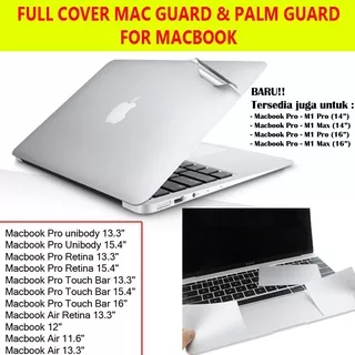 Macbook Pro Air M1 Max 11.6 12 13.3 14 14.2 15.4 16 In Inci Inc Inch Anti Gores Antigores Body Skin Mac Palm Guard Protector Garskin Pelindung Retina Touchbar 2011 2012 2013 2014 2015 2016 2017 2018 2019 2020 2021