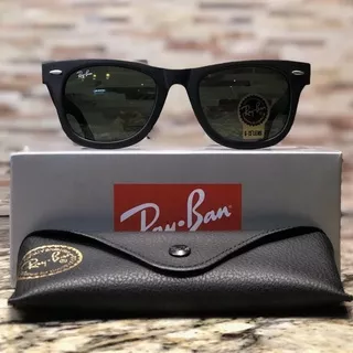 KACAMATA PRIA ORIGINAL RAYBAN WAYFARER RB2140 BLACK MATTE LENSA KACA ORIGINAL